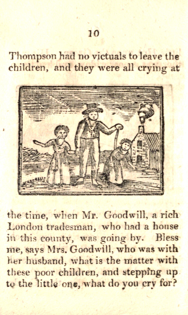 Ein Blatt Papier mit einer Zeichnung eines verzweifelten Mannes, der zwei weinende Kinder hält, begleitet von handgeschriebenem Text, der ihren emotionalen Zustand ausdrückt.
