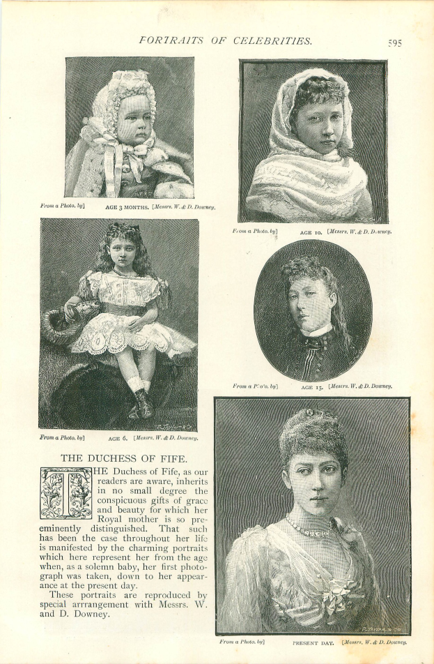 Ein aufgeschlagenes Buch mit einem hellblauen Hintergrund und einem weißen Rand, das eine Collage von Frauen in bunten Kleidern mit verschiedenen Gesichtsausdrücken sowie Texte und Bilder von Kindern zeigt.