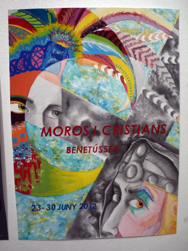 Ein Plakat mit Menschen und Text.