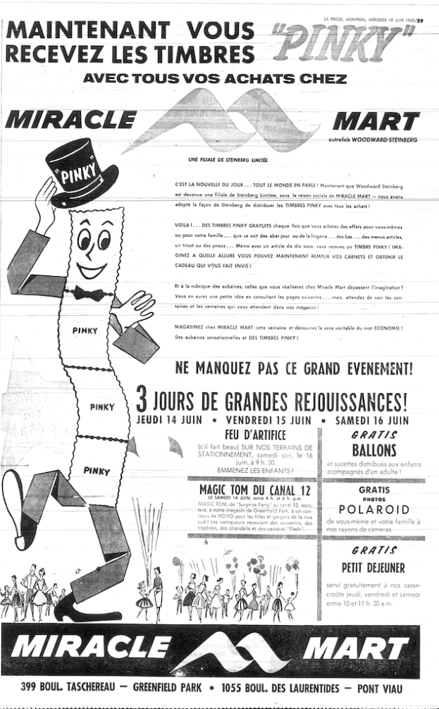 Ein Werbeplakat mit verschiedenen Bildern und viel Text.