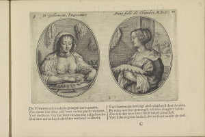 Ein aufgeschlagenes Buch mit zwei Porträts: eine Frau mit neutralem Gesichtsausdruck und ein Mann mit ernster Miene, beide schauen direkt in die Kamera.